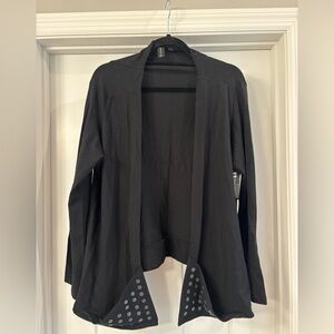 NWT Women’s Boy Meets Girl Black Open Cardigan with Metal Accents - Size XL